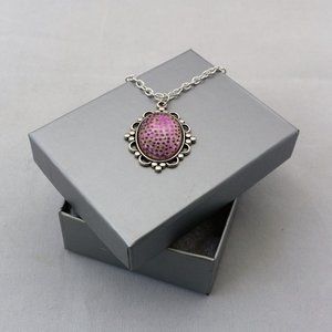 Pink epoxy pendant / Epoxy jewelry